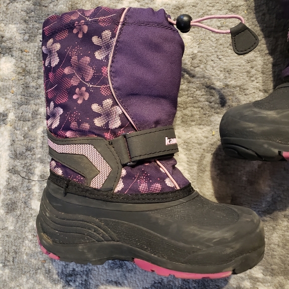 Kamik Girls Purple Snow Boots Size 12 - Picture 2 of 8